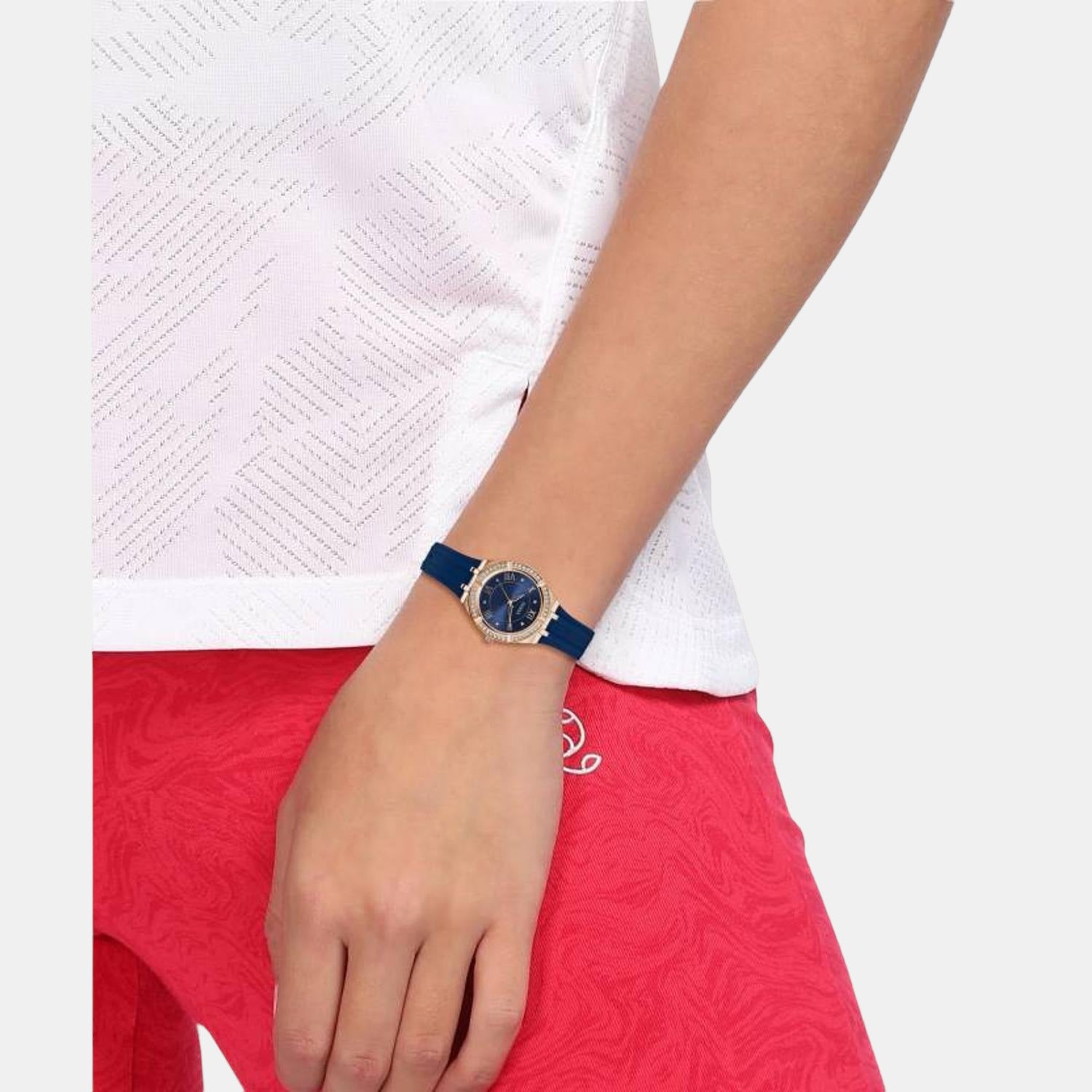 Guess Stainless Steel Round watch