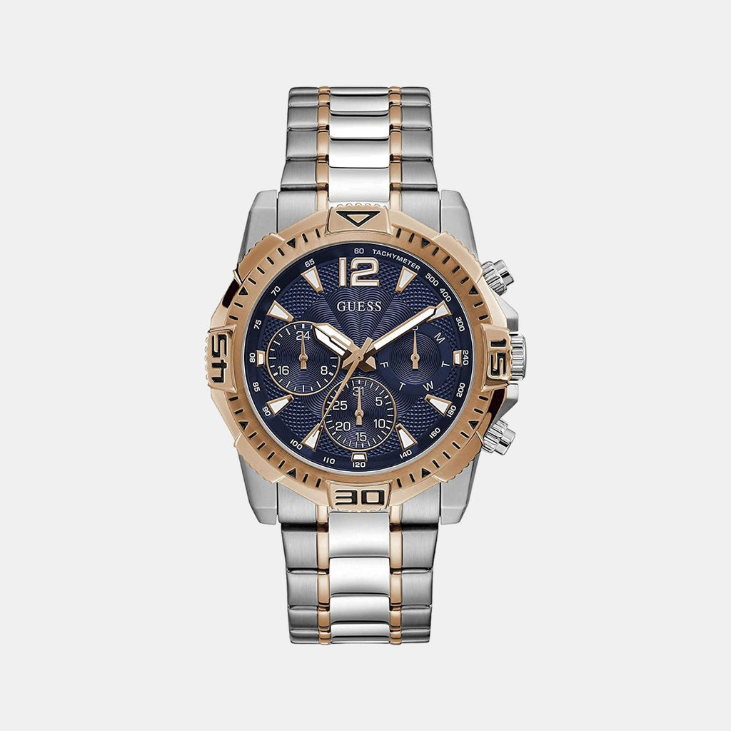 Guess Round Blue Chronograph watch