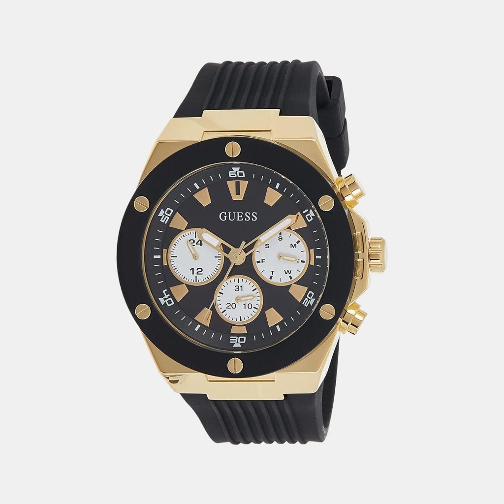 Guess Round Black Chronograph watch