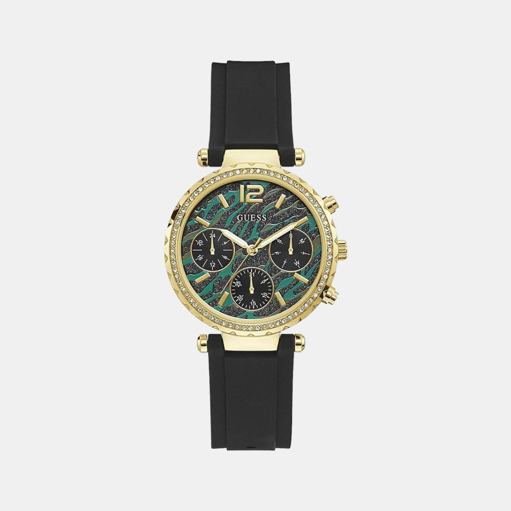 Guess Round Green Chronograph watch