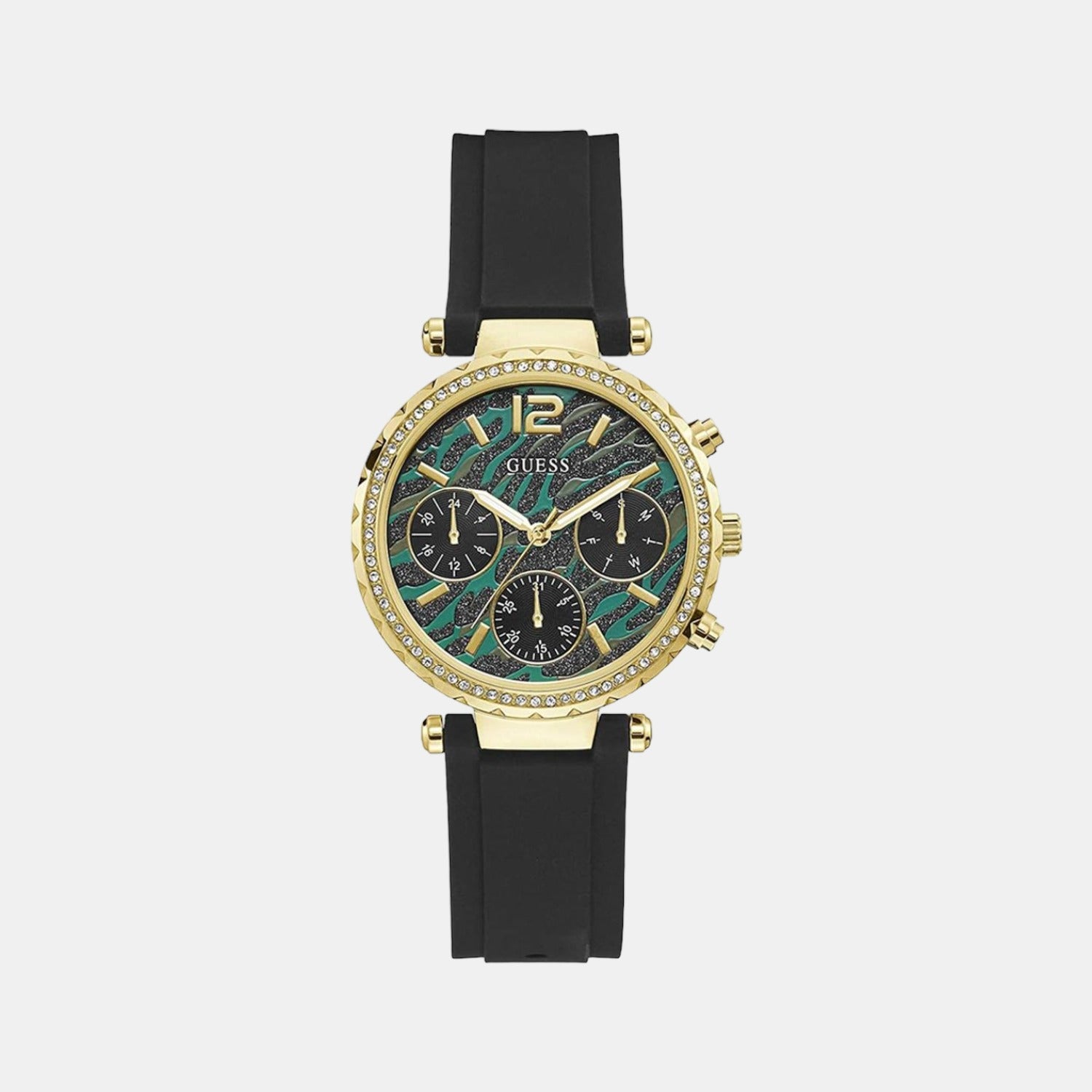 Guess Round Green Chronograph watch