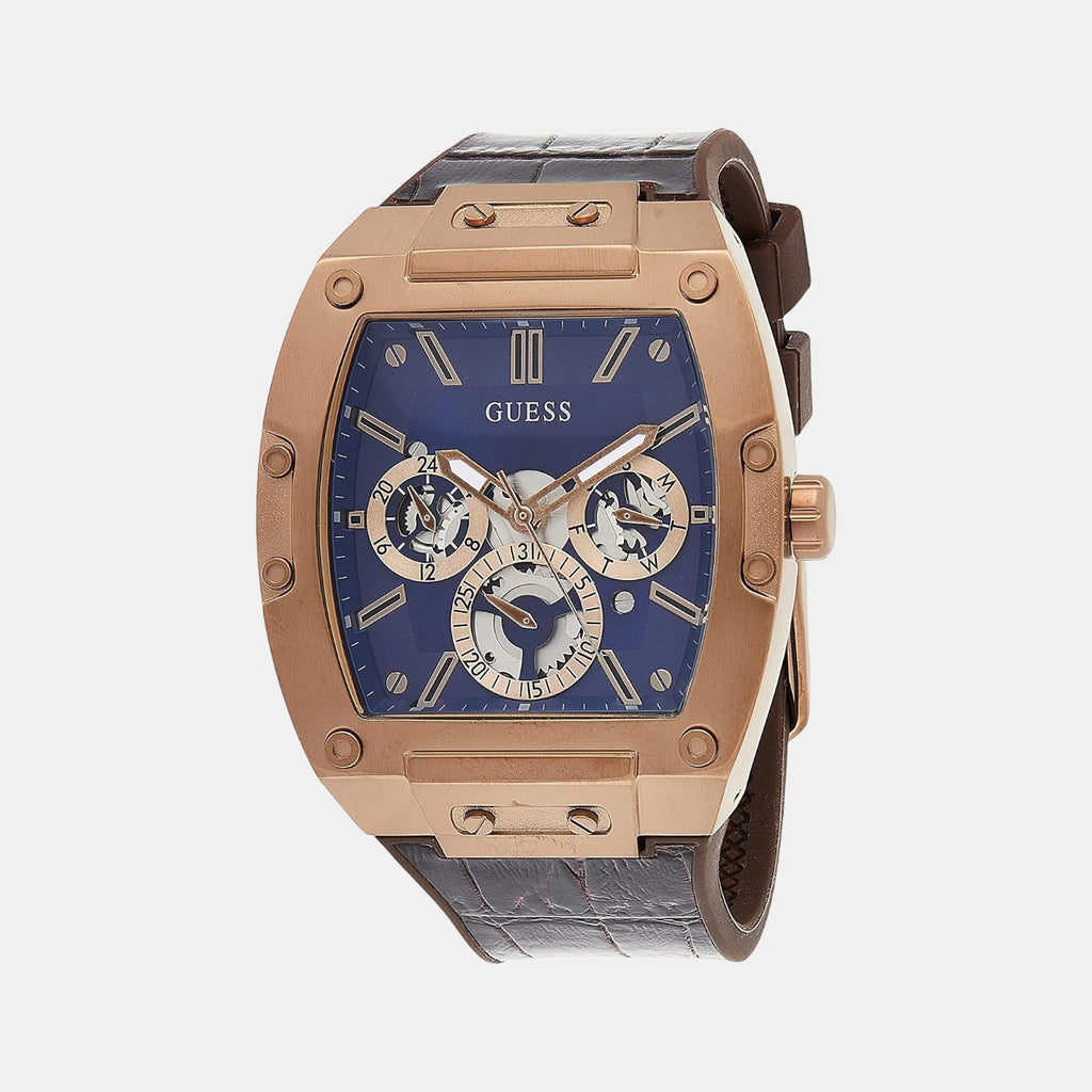 Guess Rectangular Blue Chronograph watch