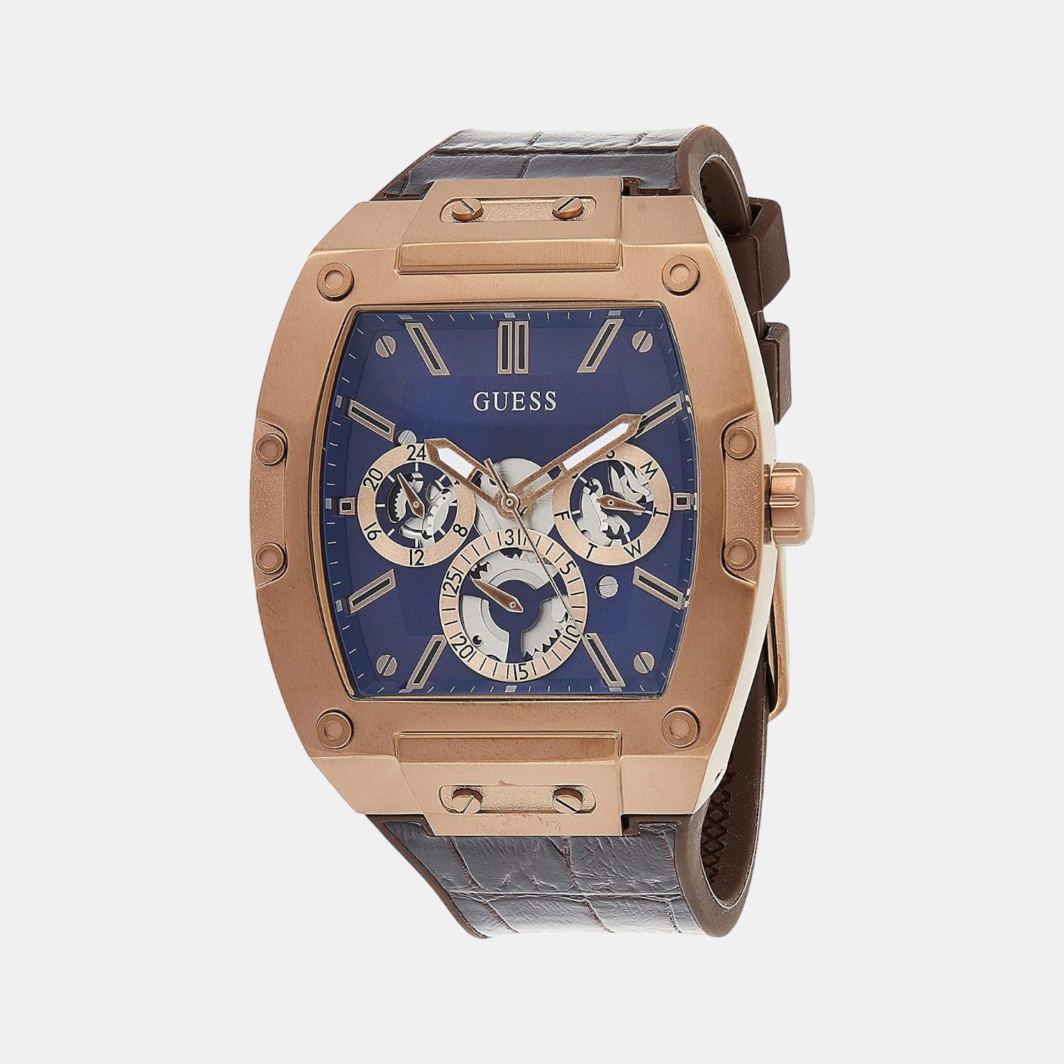 Guess Rectangular Blue Chronograph watch