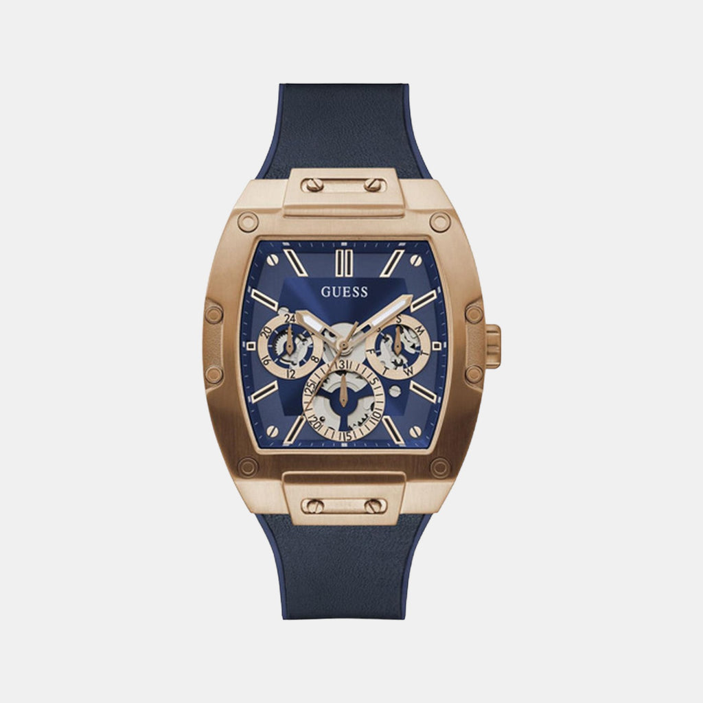 Guess Rectangular Blue Multi-Function watch