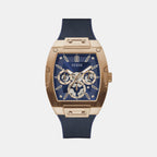 Guess Rectangular Blue Multi-Function watch