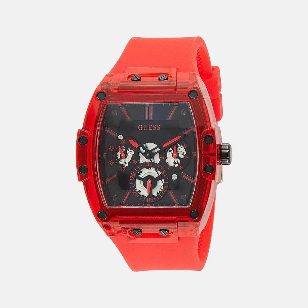 Guess Round Red Analog watch