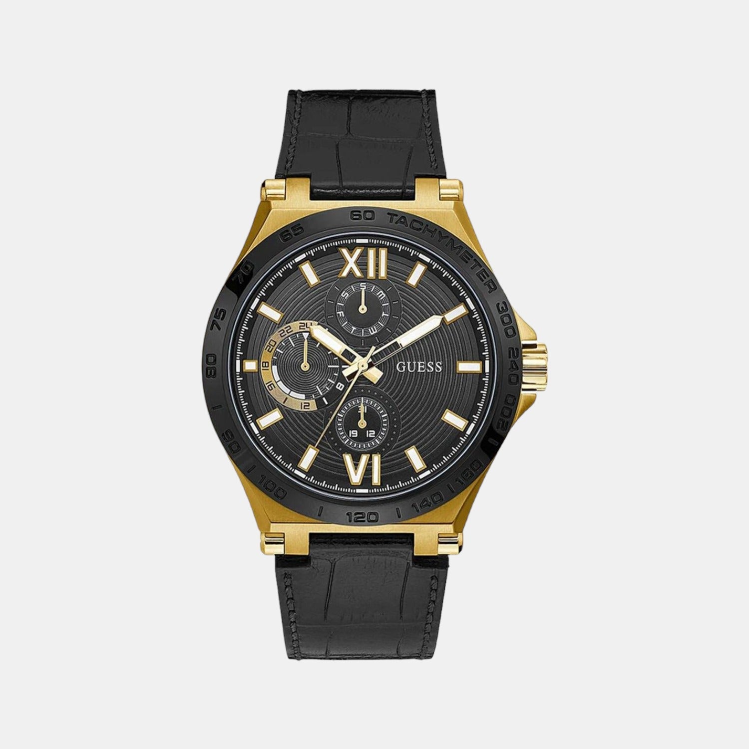 Guess Round Black Chronograph watch