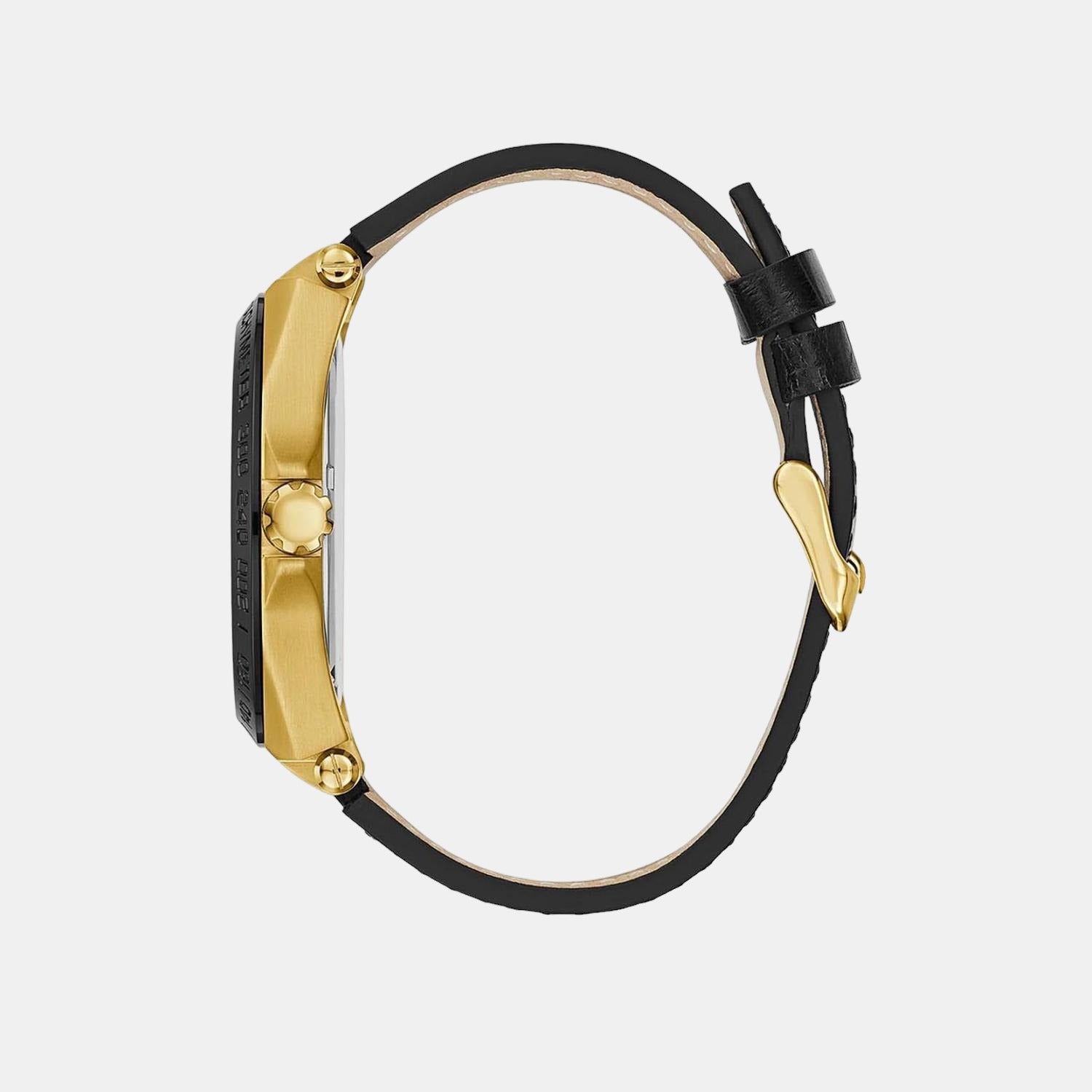 Guess Men Round Black watch