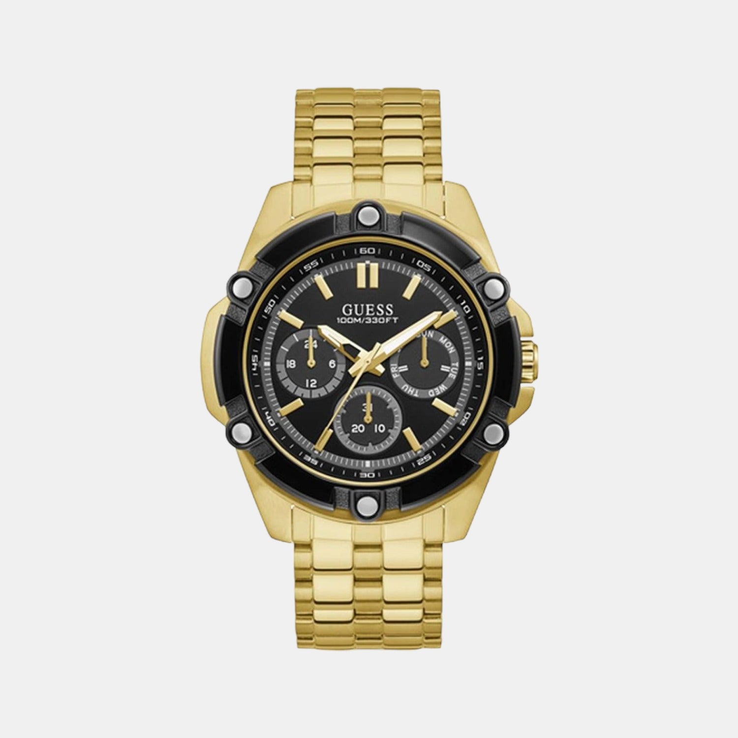 Guess Round Black Chronograph watch