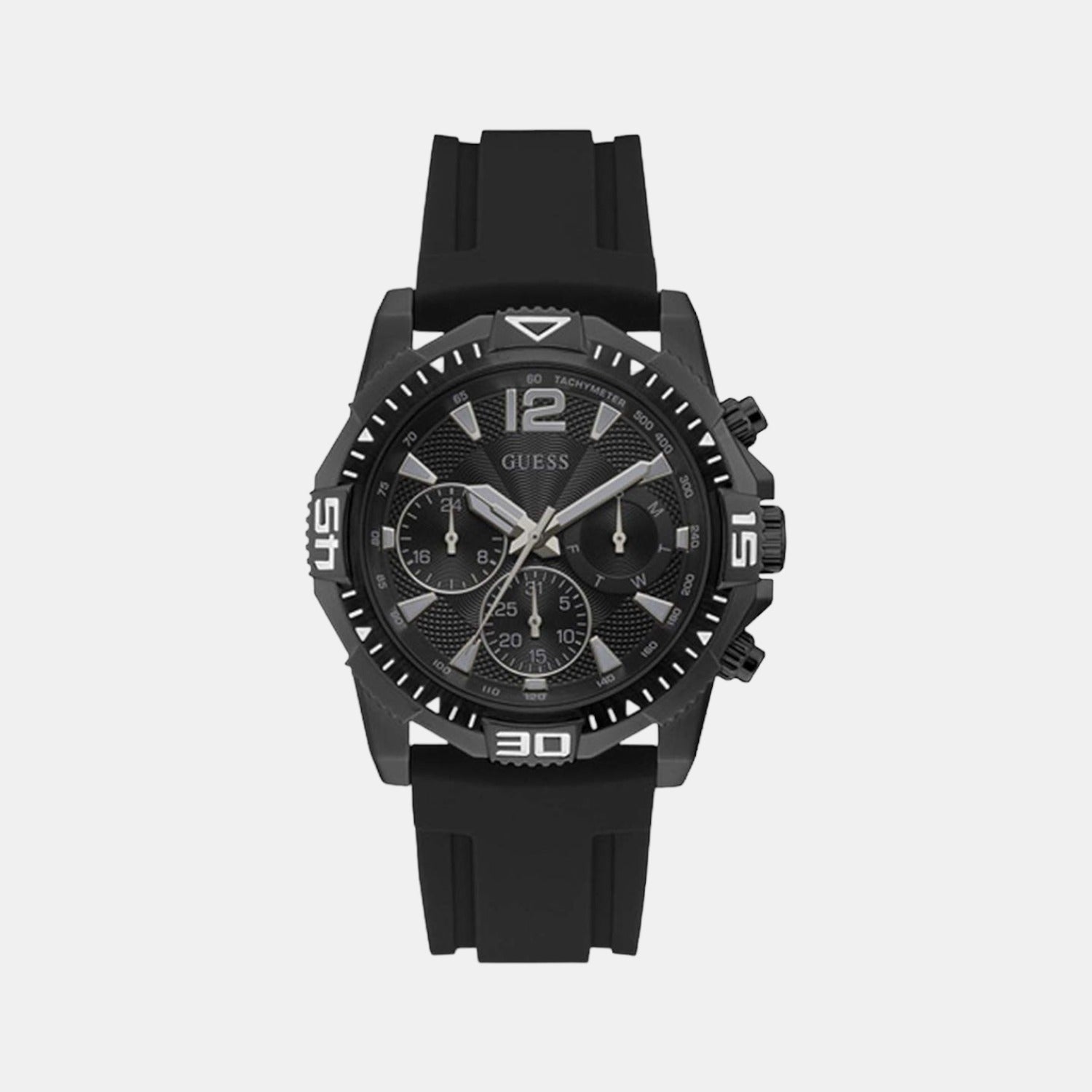 Guess Round Black Chronograph watch