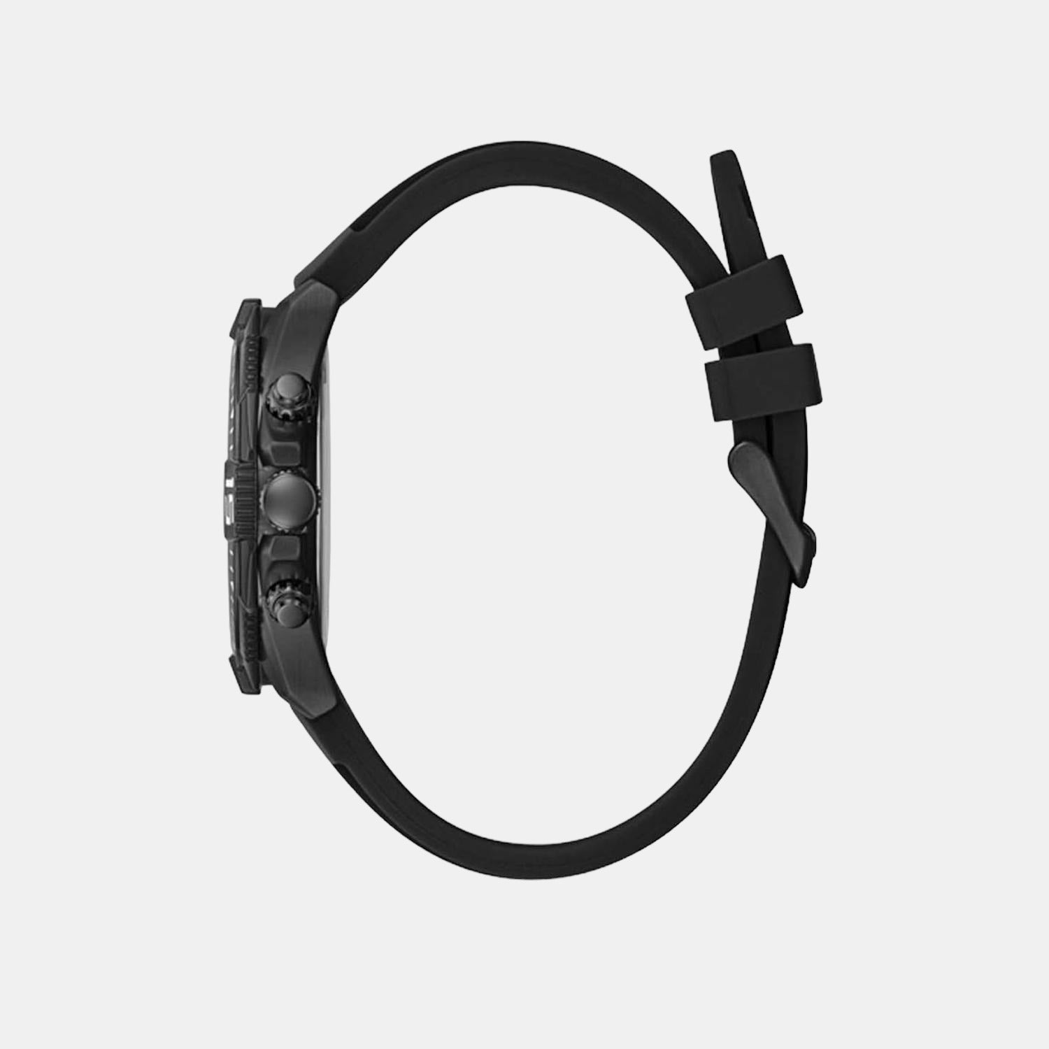 Guess Men Round Black watch