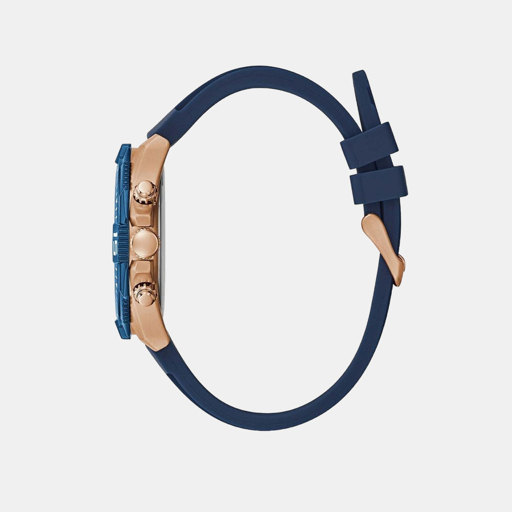 Guess Men Round Blue watch