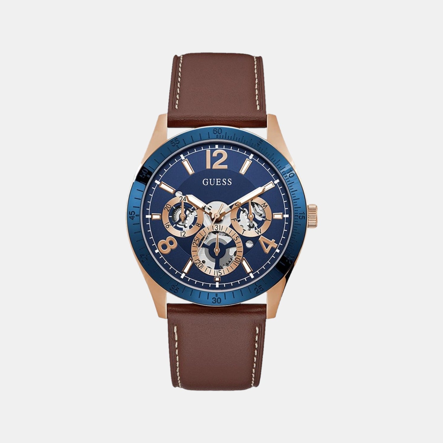 Guess Round Blue Chronograph watch