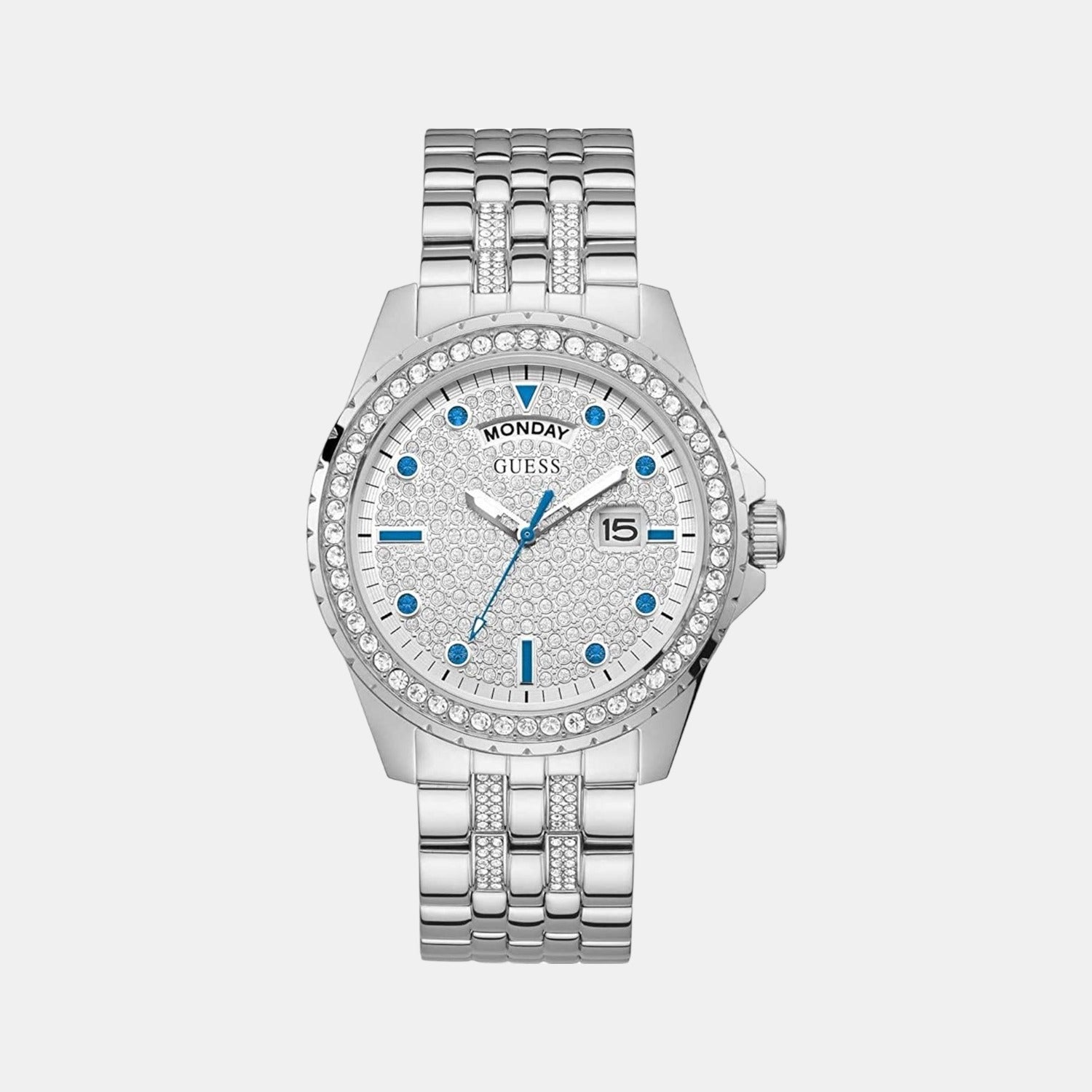 Guess Round Silver Analog watch