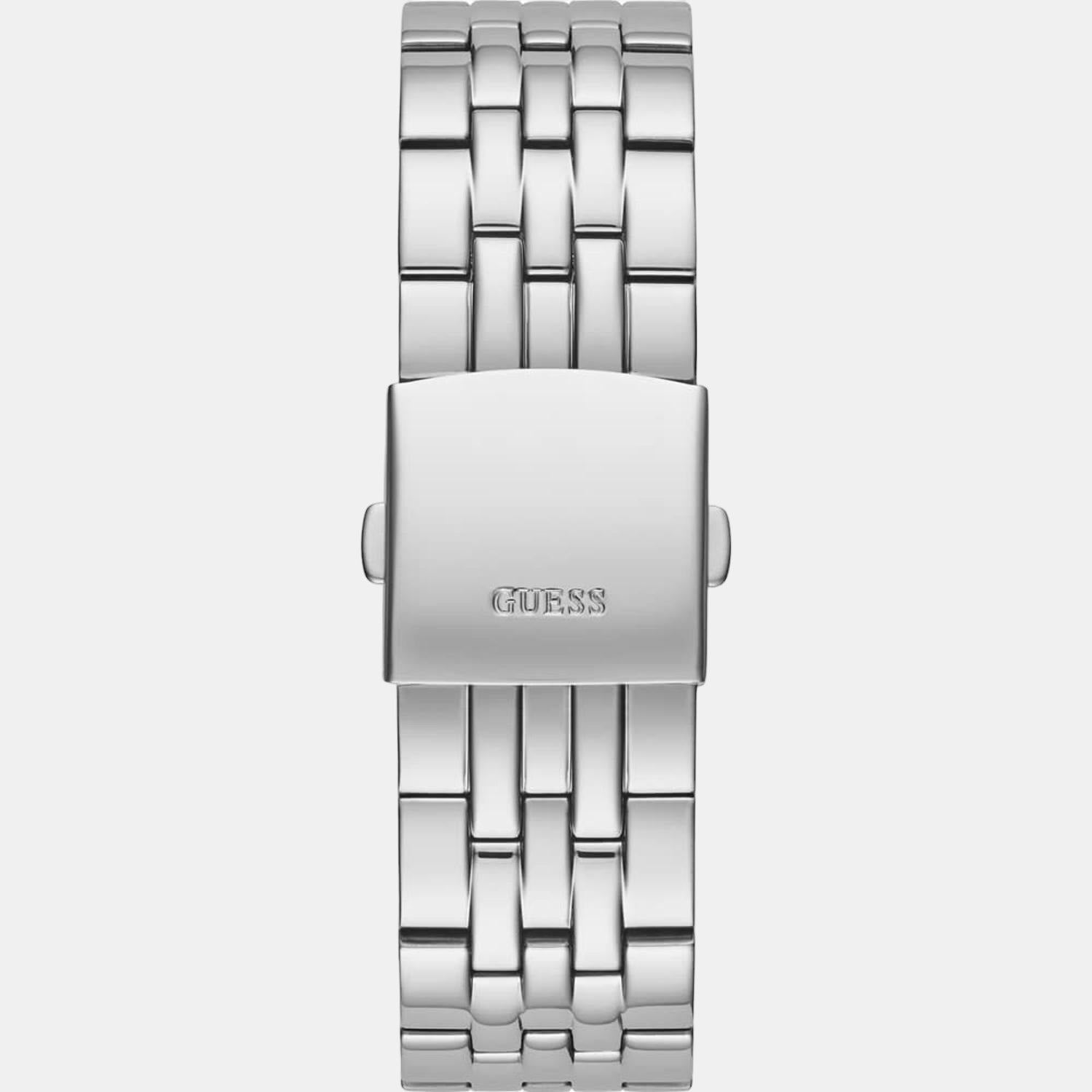 Guess Men Round Silver watch