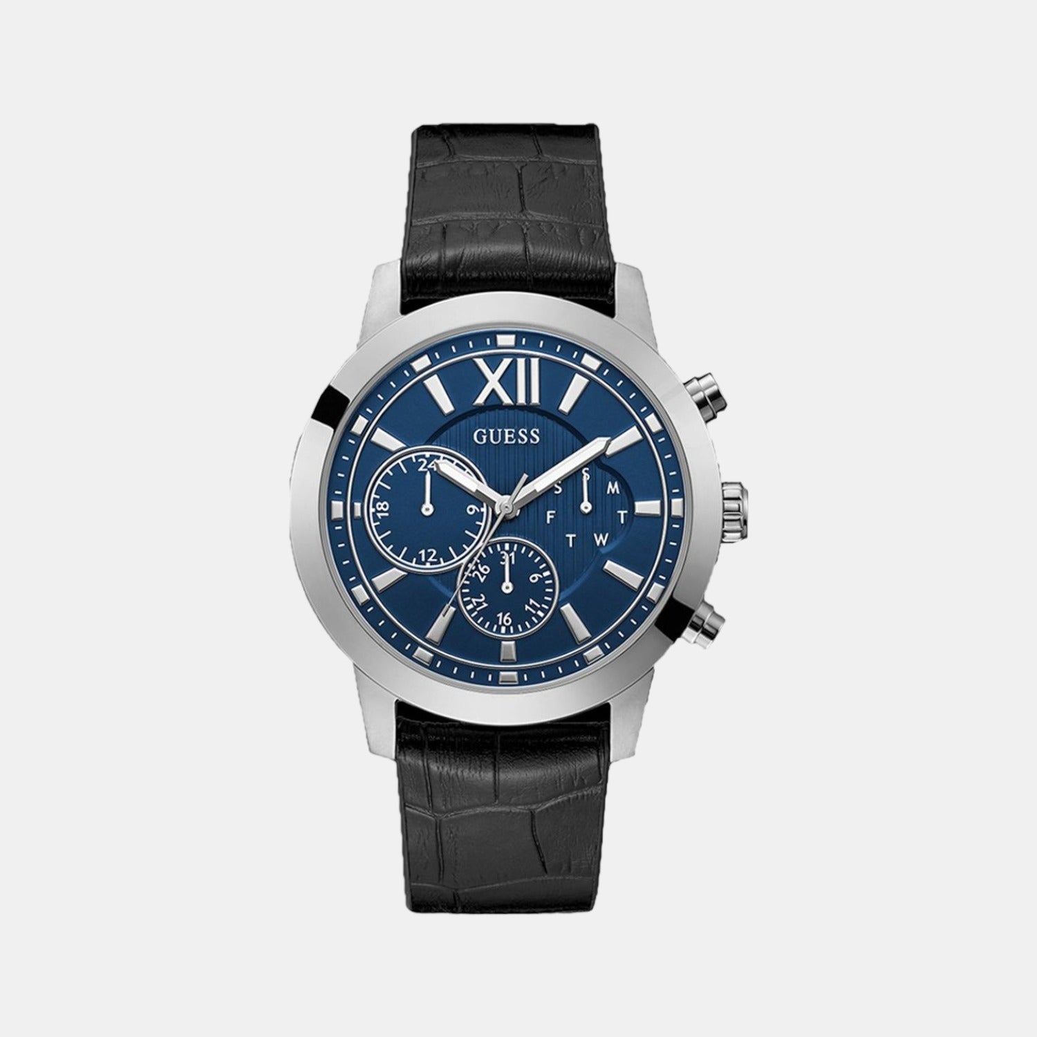 Guess Round Blue Chronograph watch