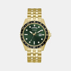 Guess Round Green Analog watch