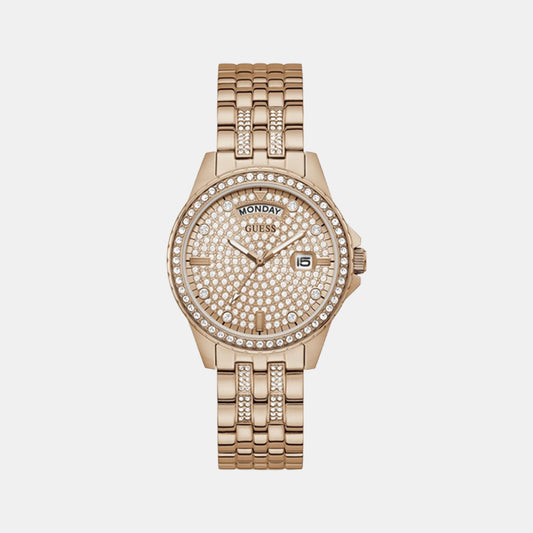 Female Rose Gold Analog Stainless Steel Watch GW0254L3