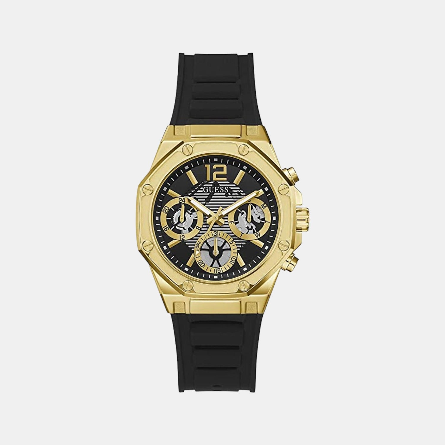 Guess Round Black Chronograph watch