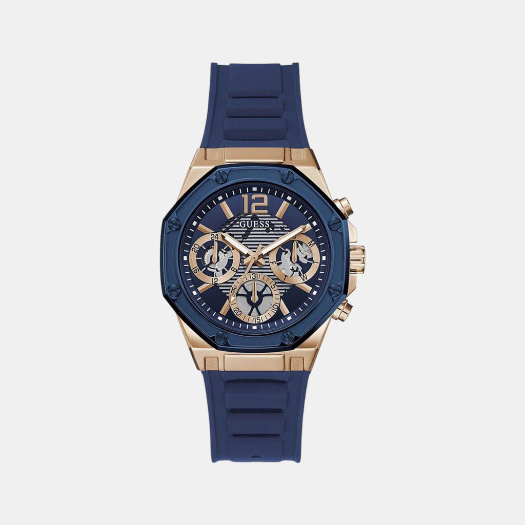 Guess Round Blue Chronograph watch