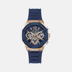 Guess Round Blue Chronograph watch