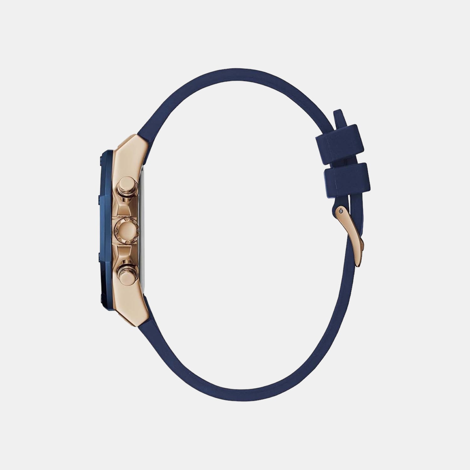 Guess Men Round Blue watch