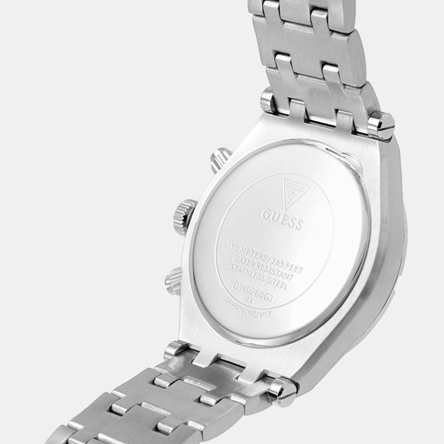 Guess Stainless Steel Round watch
