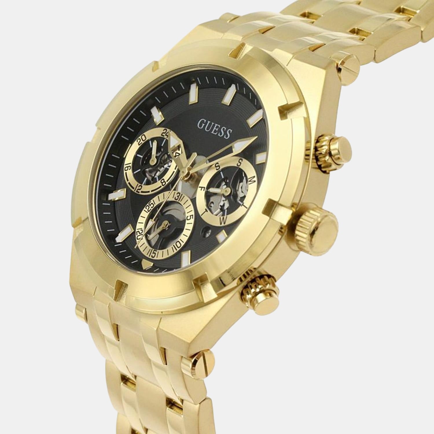 Guess Stainless Steel Round watch