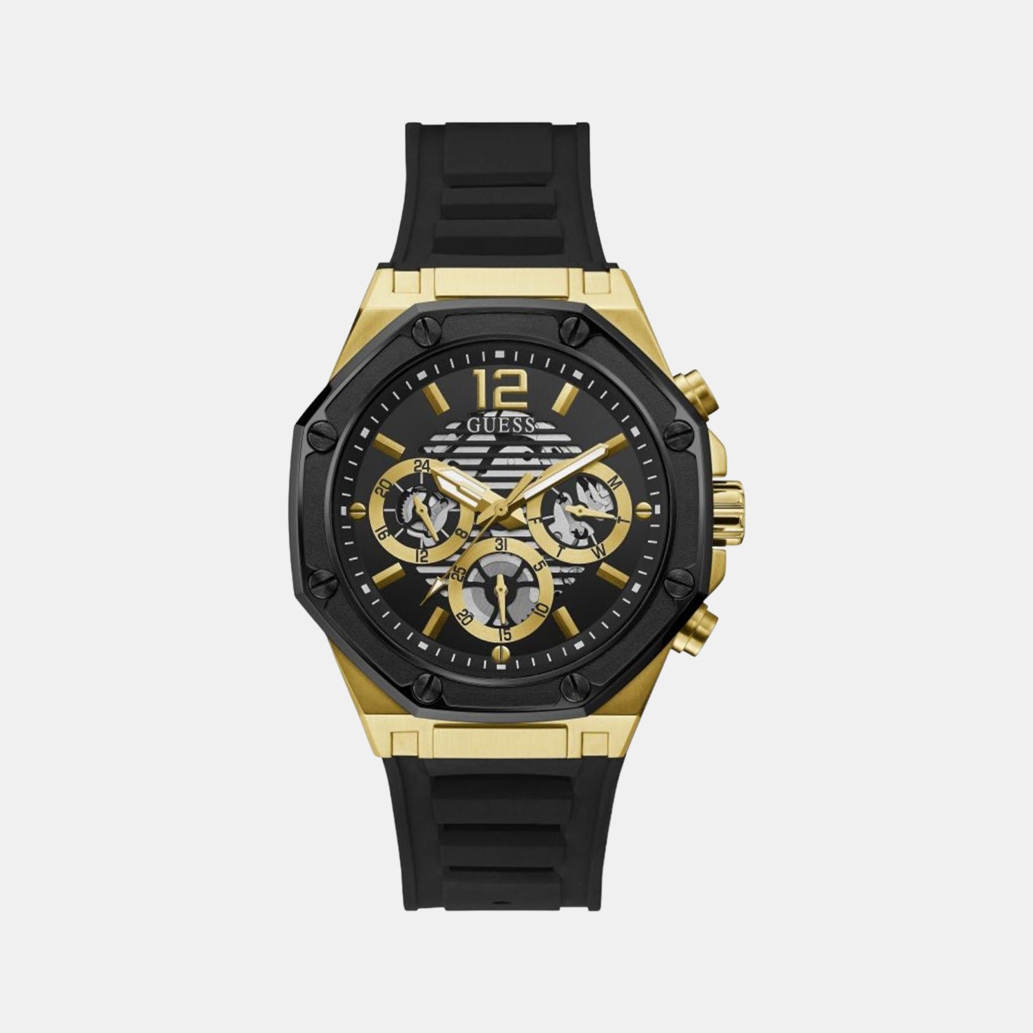Guess Round Black Chronograph watch