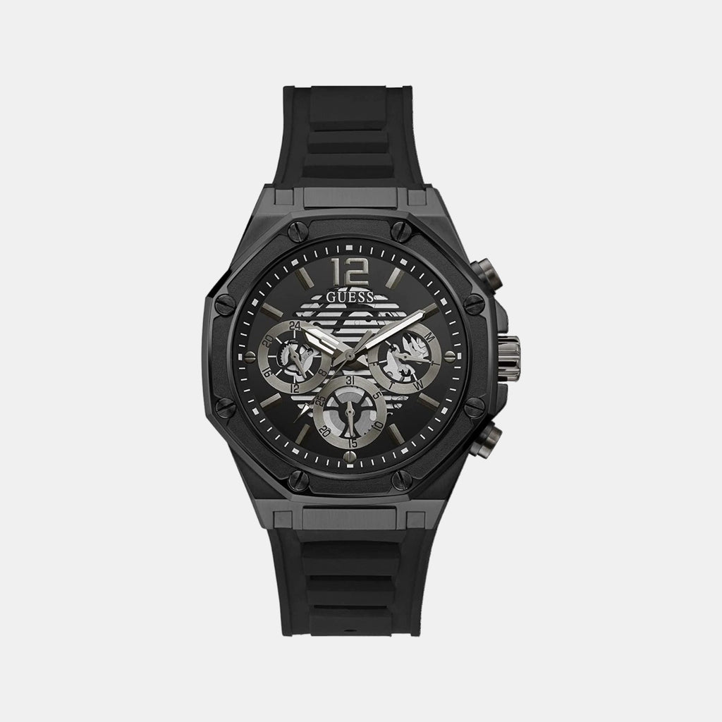 Guess Round Black Chronograph watch