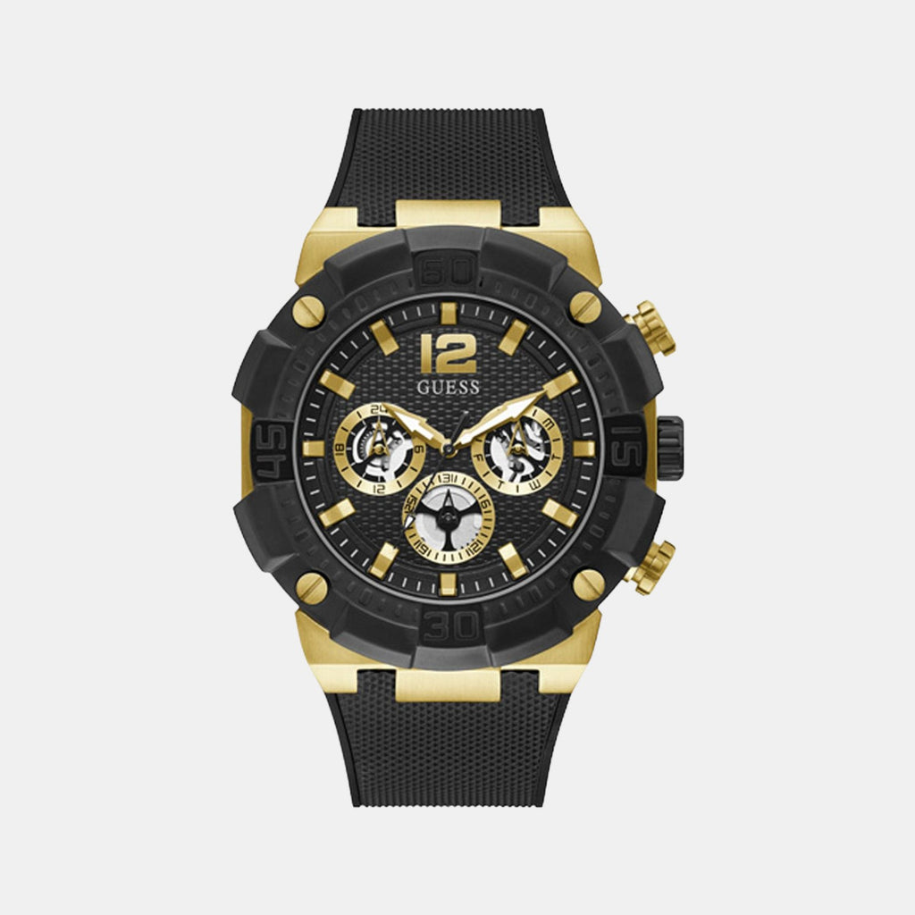 Guess Round Black Chronograph watch