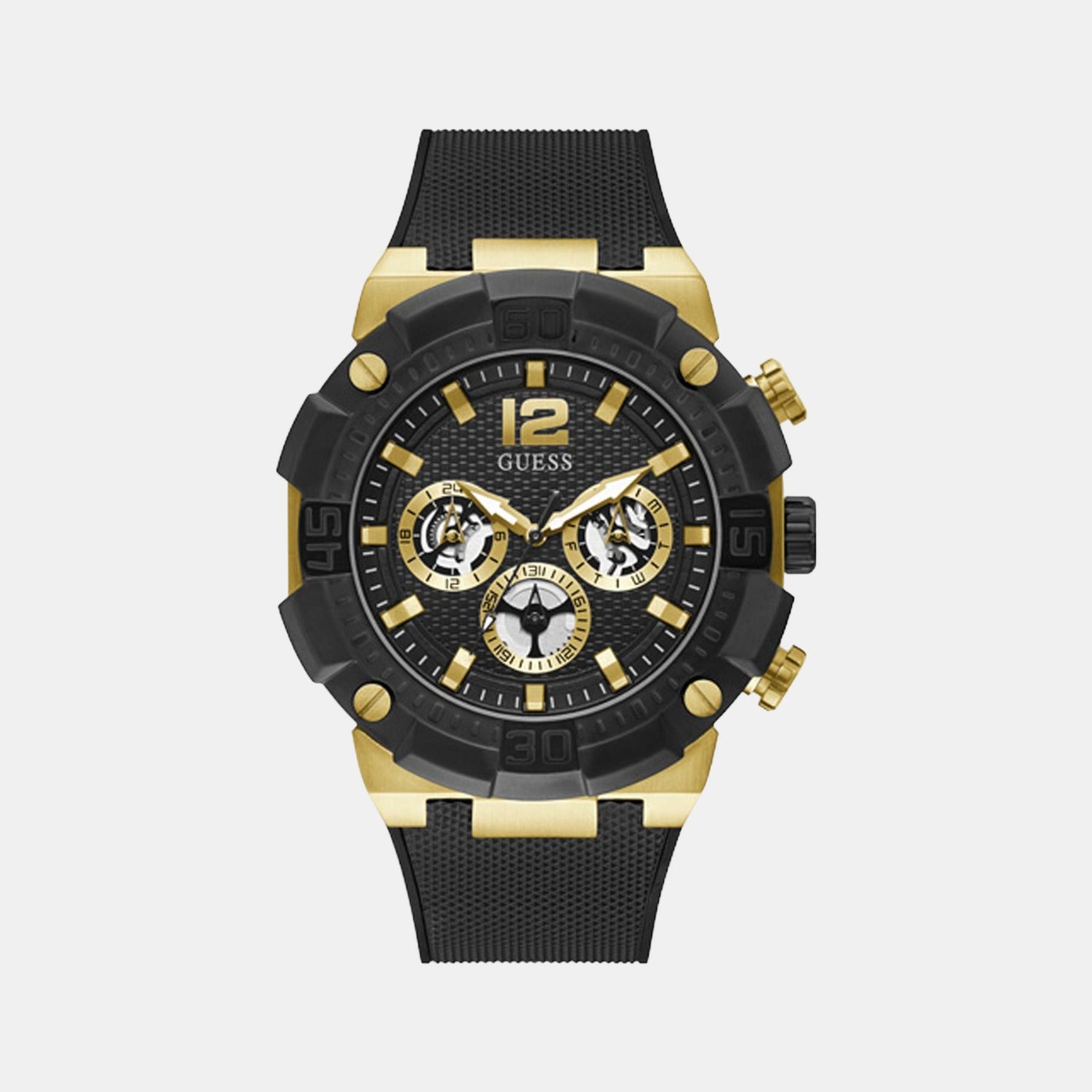 Guess Round Black Chronograph watch