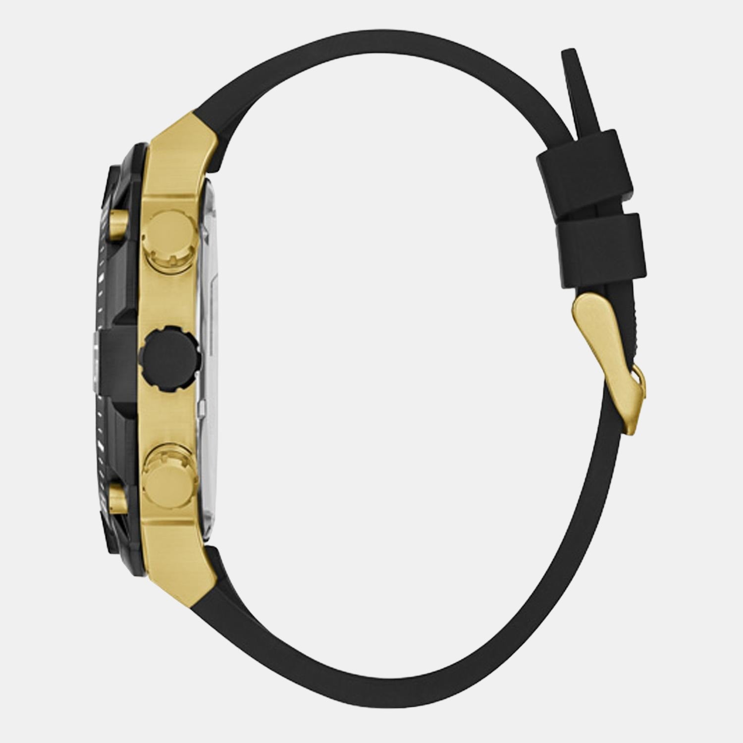 Guess Men Round Black watch