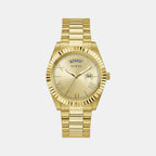Guess Round Gold Analog watch