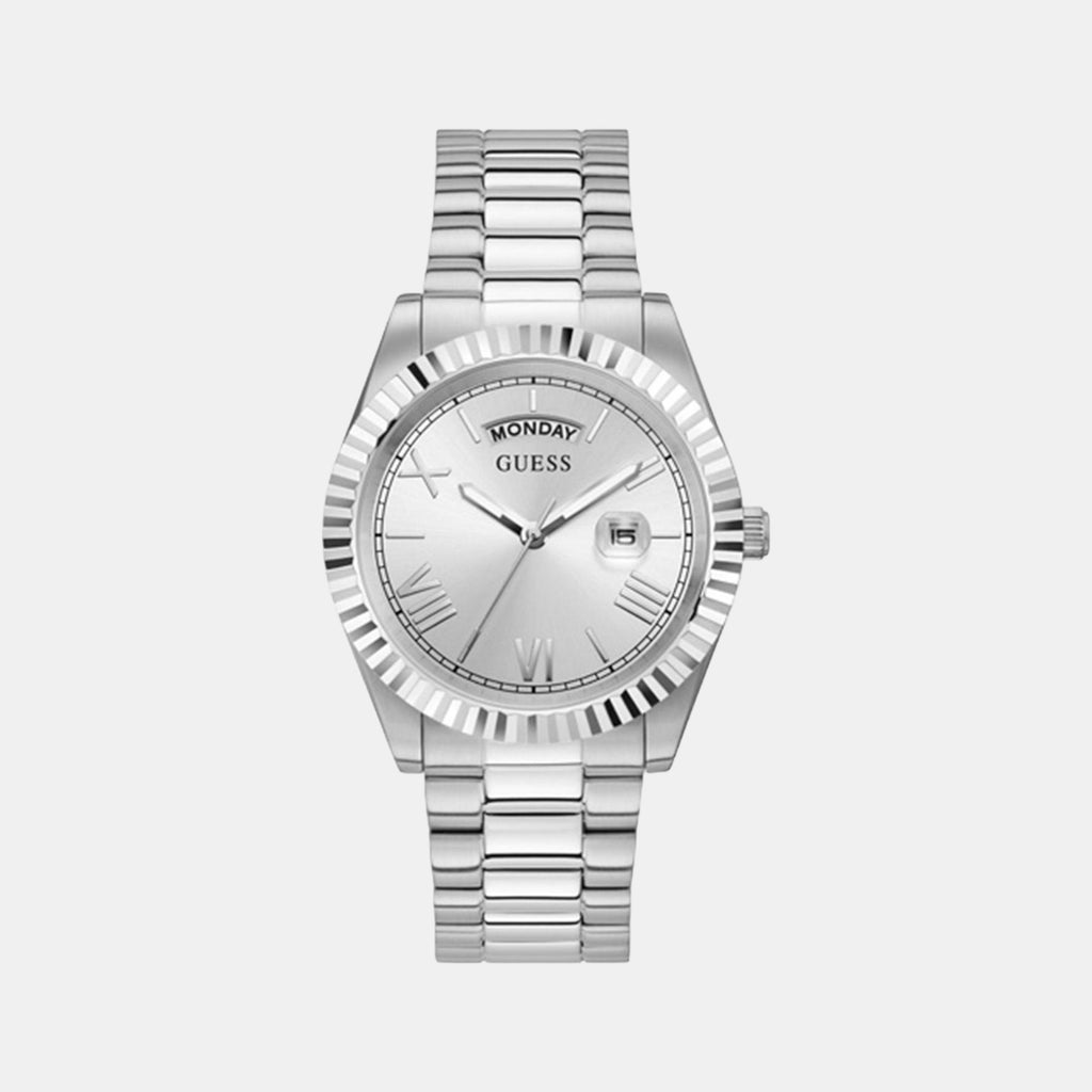 Guess Round Silver Analog watch