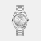 Guess Round Silver Analog watch