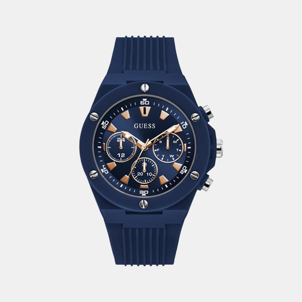 Guess Round Blue Chronograph watch