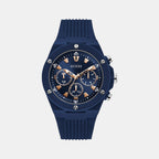 Guess Round Blue Chronograph watch