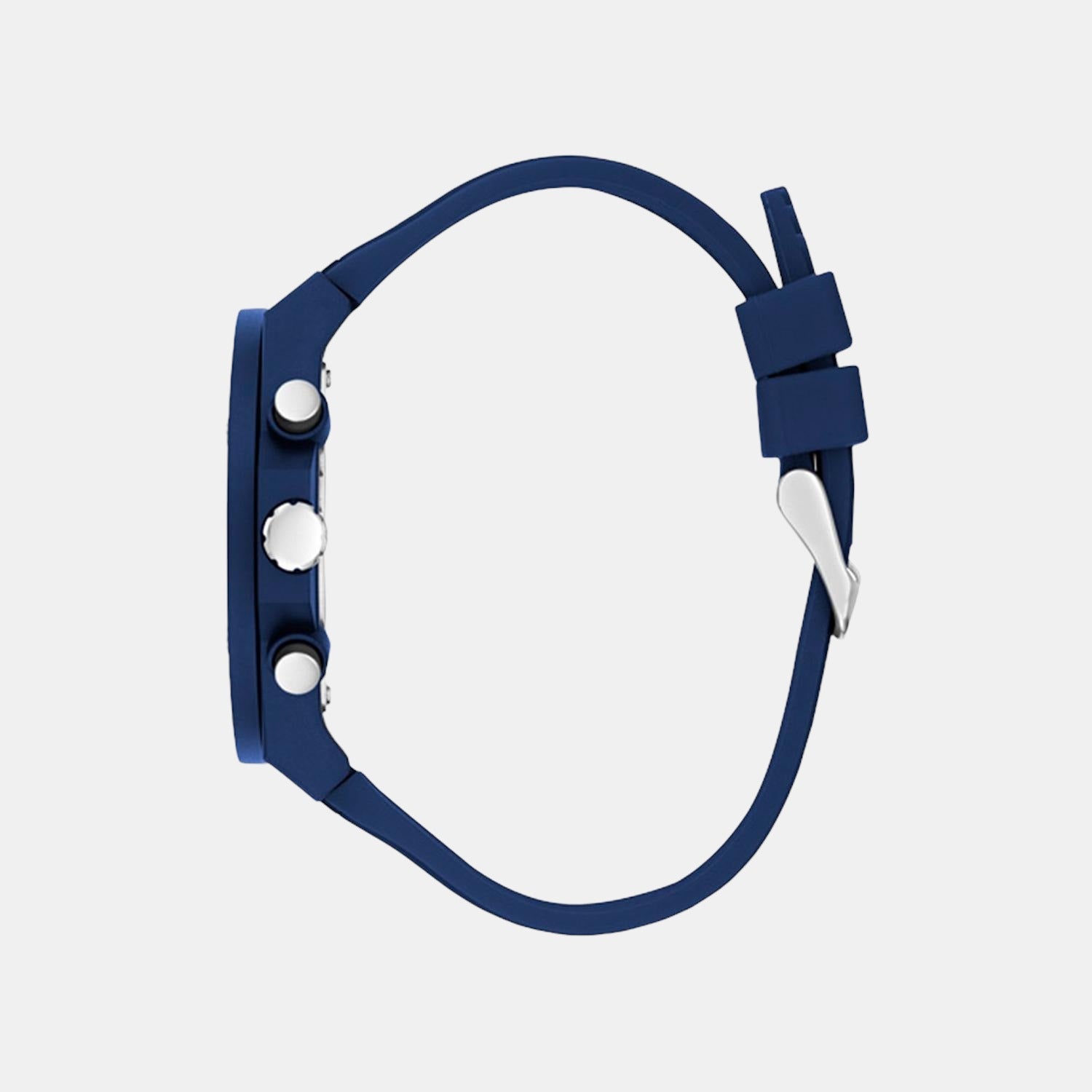 Guess Men Round Blue watch