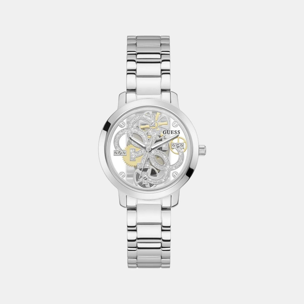 Guess Round Silver Analog watch