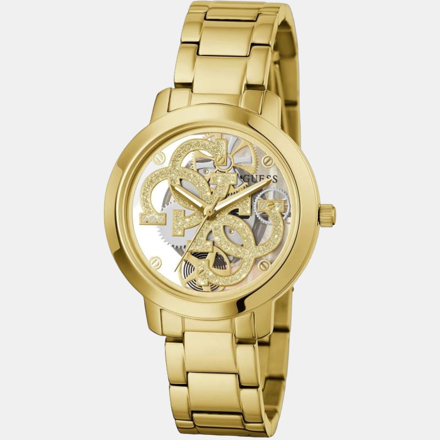 Guess Chronograph Gold Tone Black Dial Mens Watch U0193G1 | eBay