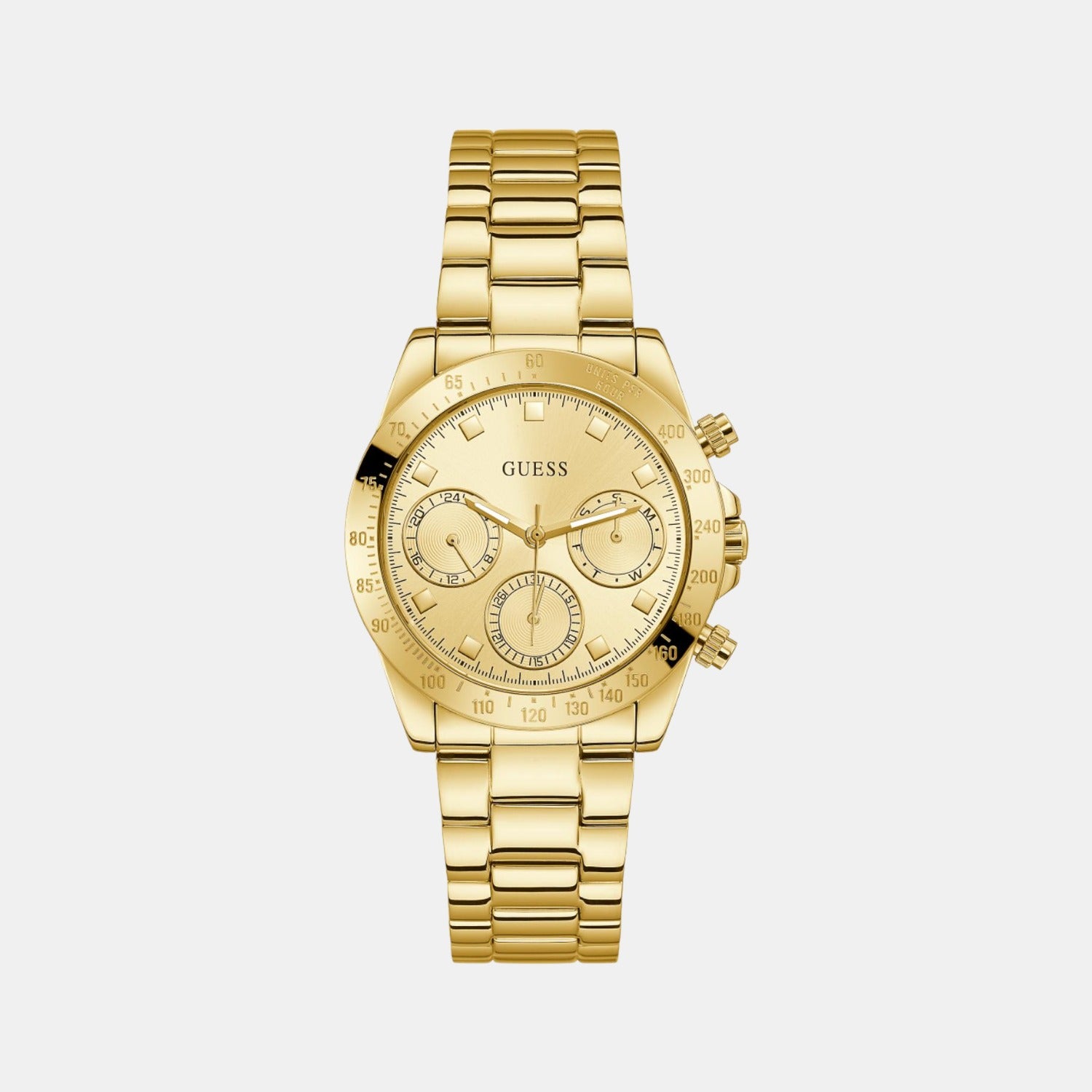 Female Gold Stainless Steel Chronograph Watch GW0314L2