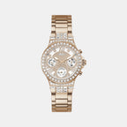 Guess Round Rose Gold Chronograph watch