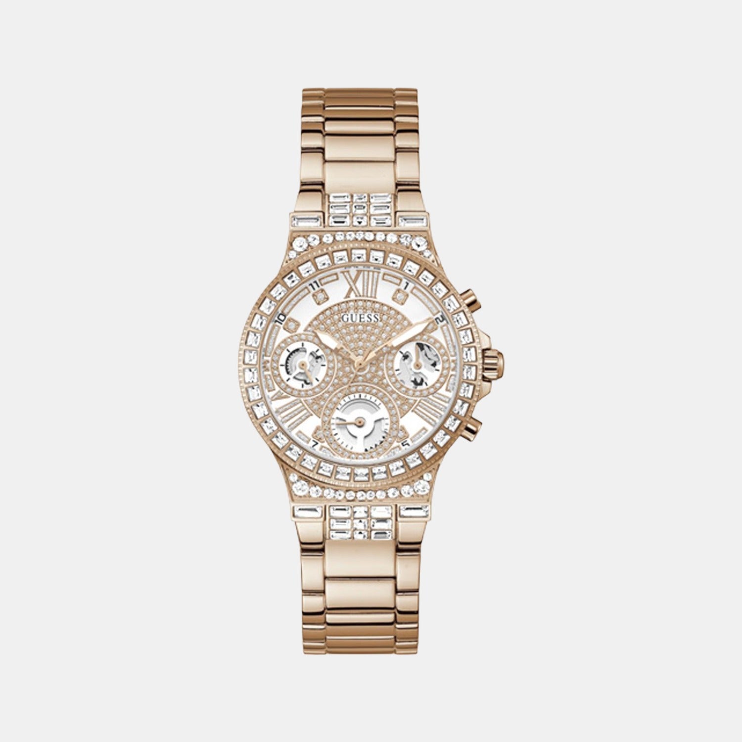 Guess Round Rose Gold Chronograph watch