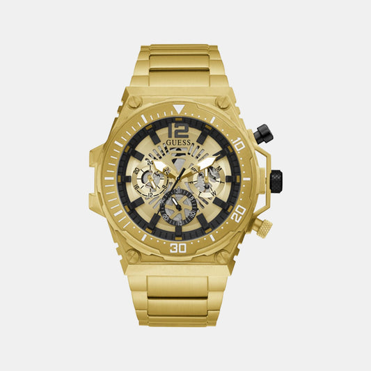 Male Gold Stainless Steel Chronograph Watch GW0324G2