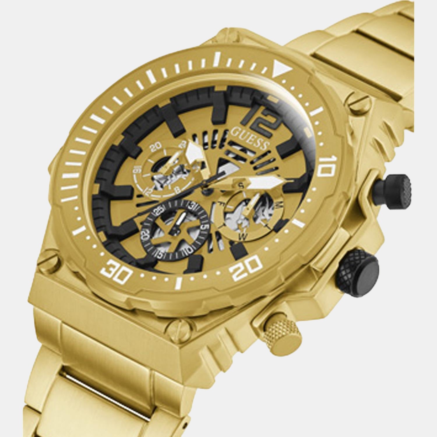 Guess Stainless Steel Round watch