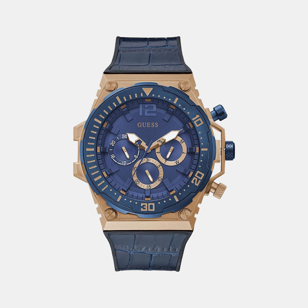 Guess Round Blue Chronograph watch