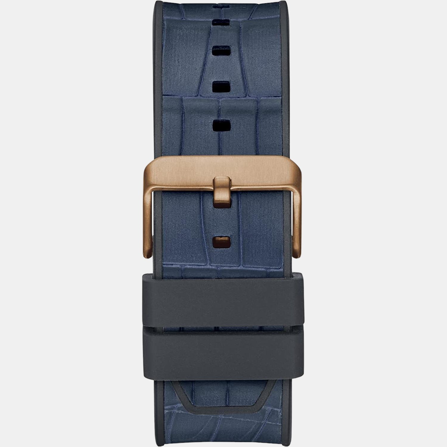 Guess Men Round Blue watch