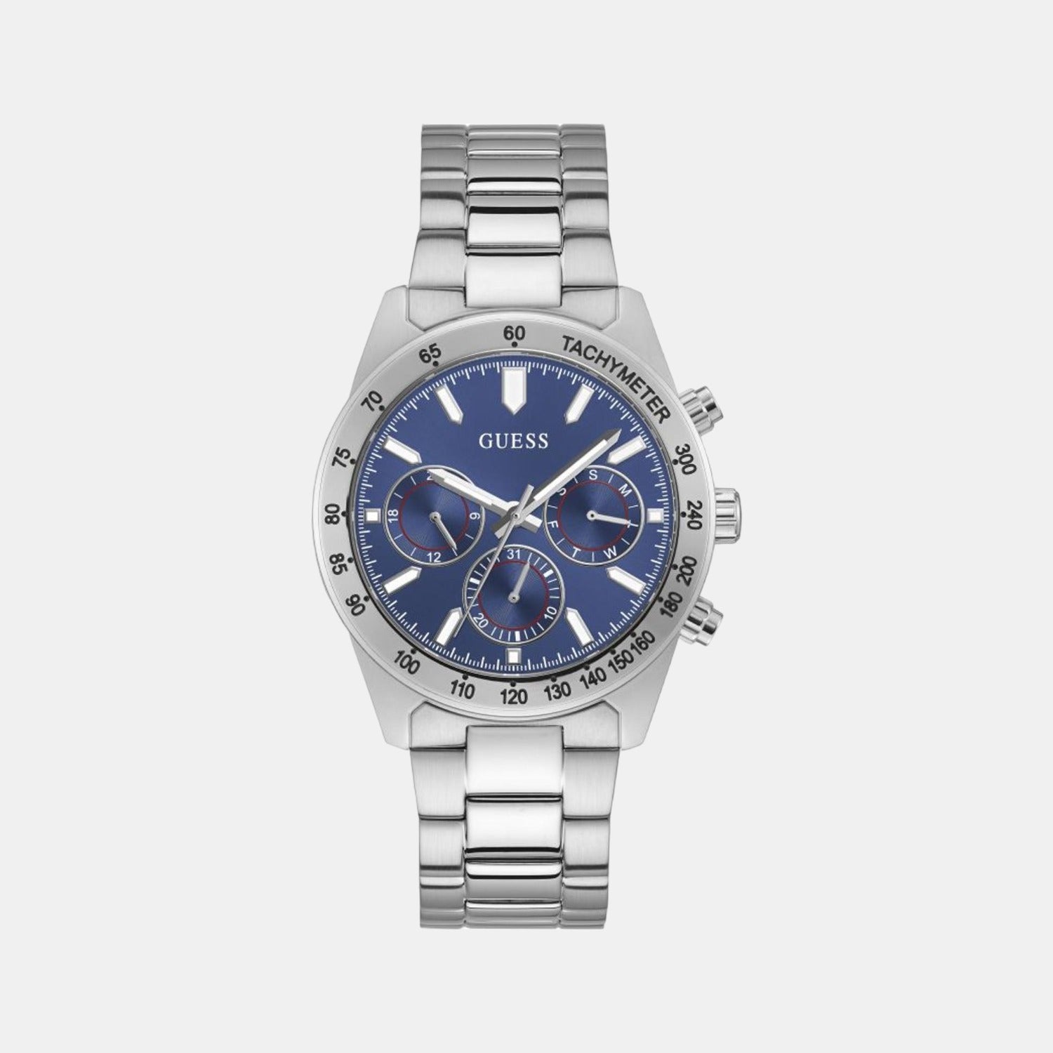 Guess Round Silver Chronograph watch