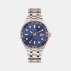 Guess Round Blue Analog watch